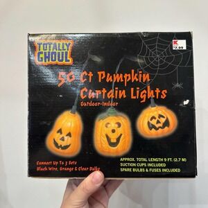 VTG‎ Totally Ghoul Pumpkin Blow Mold Halloween Lights